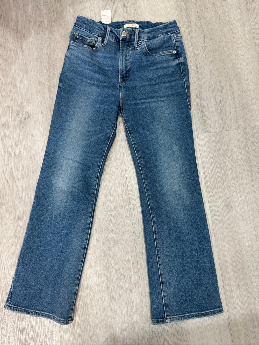 Good American Mid Blue Flared Jeans